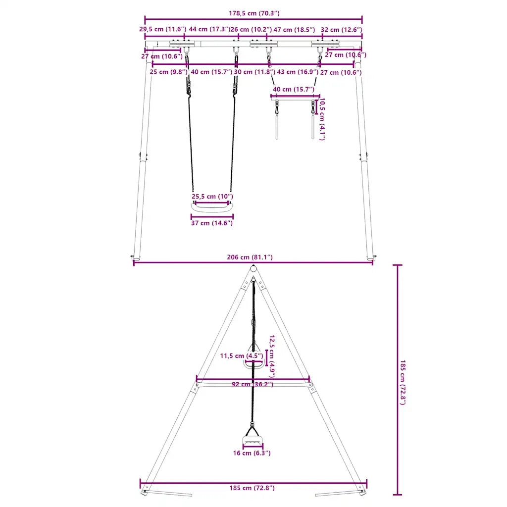 Set Gioco da Esterno con Altalena e Trapezio CFW2997760