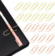 Ottimizzatori per paperclip, 20 pezzi, clip per penne, clip metallica, assistente per clip, set per paperclip, per libri, quaderni, calendari (2 colori)