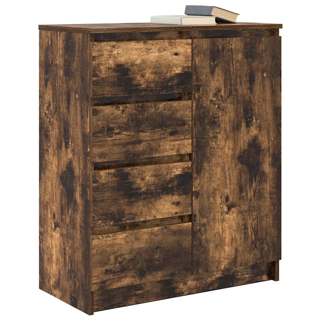 Credenza con Cassetti Rovere Fumo 71x35x84 cm in Truciolato 861584