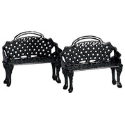 Set 2 panche miniatura da giardino per presepe cm 4,5x3,5x3,5h lemax