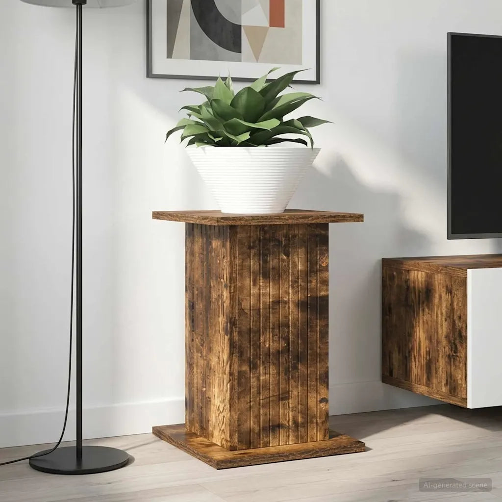 Supporto per piante | Sostegno per piante 2 pz Rovere Fumo 30,5 x 30 x 43 cm