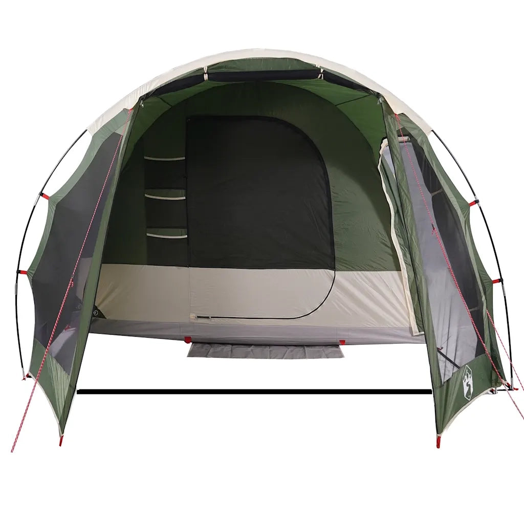 Tenda Familiare a Tunnel per 8 Persone Verde Impermeabile