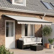 Tenda retrattile Grigio chiaro e bianco 500 × 300 cm 3426384