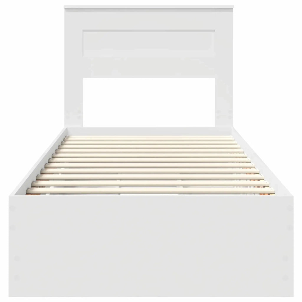 Struttura del letto-Giroletto-Rete del Letto Bianco 100 x 200 cm Legno Ingegnerizzato 690480