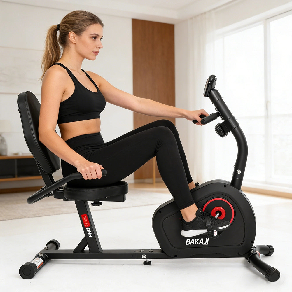 Cyclette da Seduta con 8 Livelli Potenza Bici Ergonomica per Allenamento Fitness