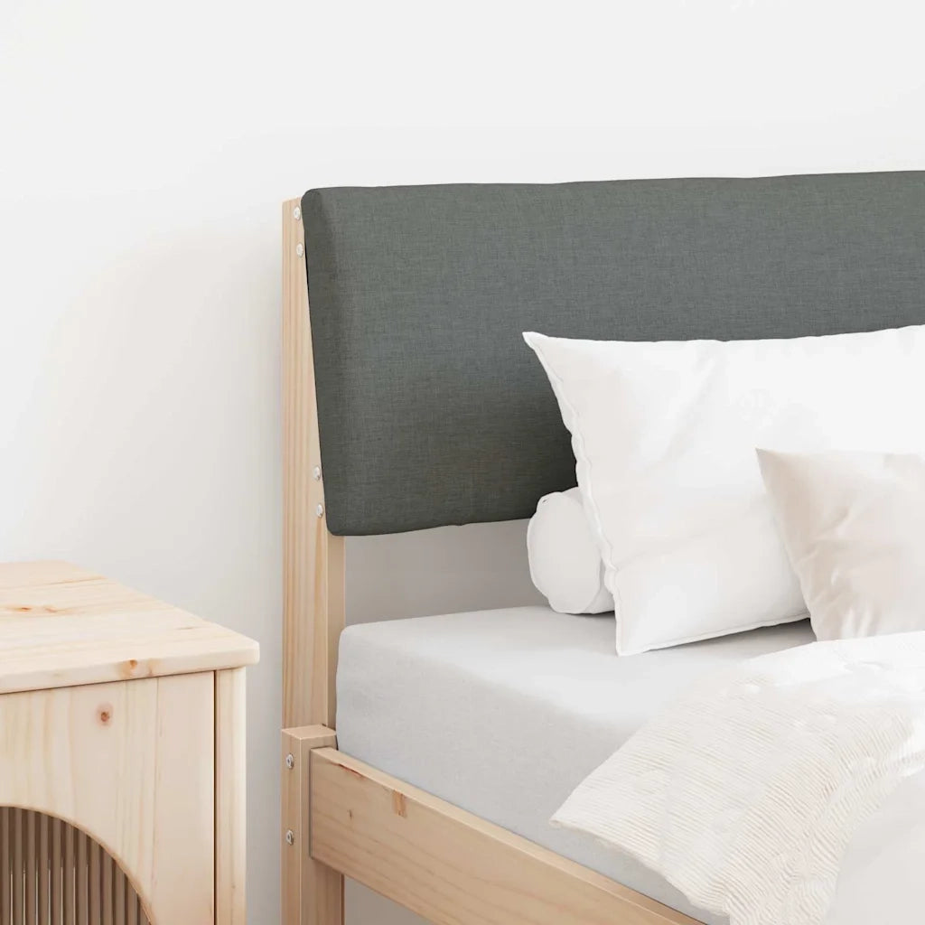 Testiera | Testata imbottita Grigio scuro 80 cm Pino massello