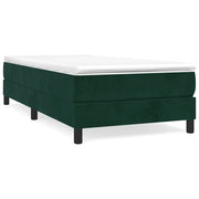 Letto singolo | Letto per adulti | Giroletto a Molle con Materasso Verde Scuro 80x200 cm Velluto