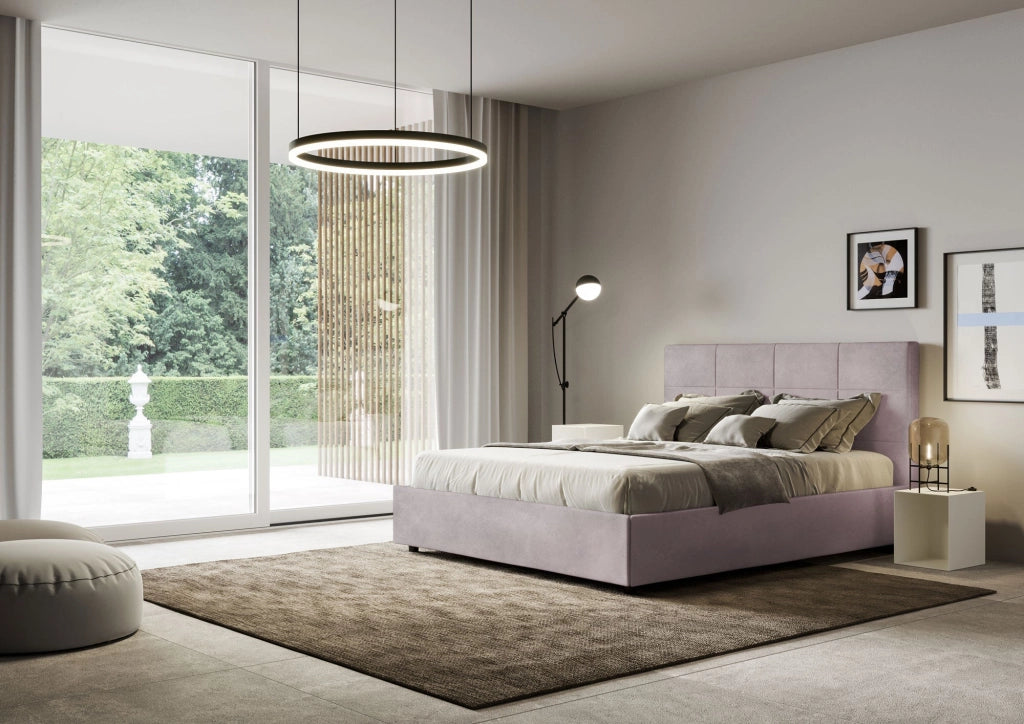 Letto Matrimoniale Francese 140x190 cm con Rete Mika Glicine