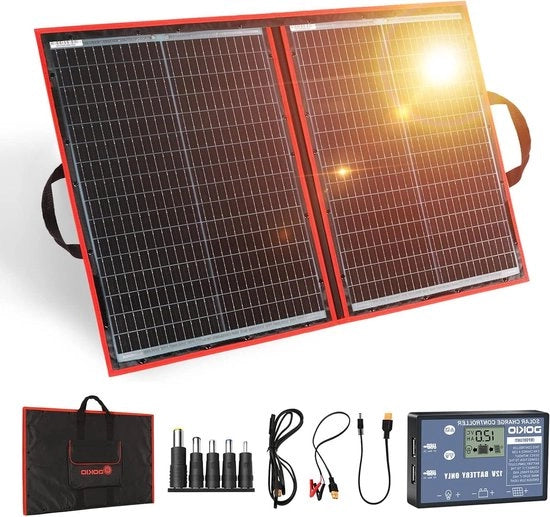 Pannello solare pieghevole 100W 12V con caricatore solare monocristallino e controller 10A