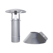 Canna fumaria tubo coassiale INOX D. 80/125 terminale verticale stufa pellet CE Made in Italy