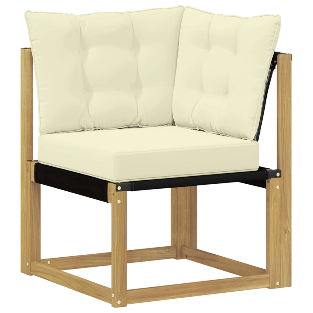 Set di divani da esterno 11 pz Bianco e Crema 3389928