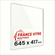 645 x 417 x 4 mm - Vetro per stufa a legna - vetro camino di ricambio - vetro per caminetto resistente al fuoco - France Vitre