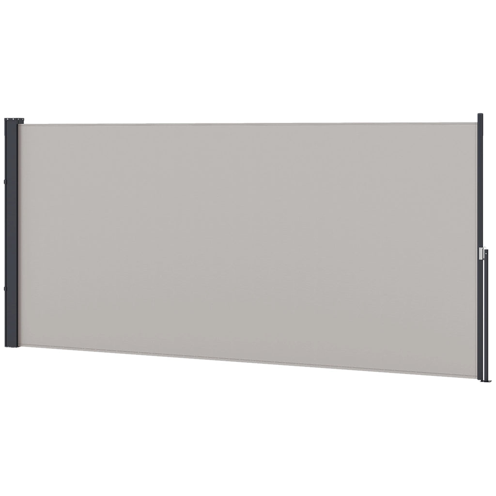 Paravento Rettrattile ¨C Zephmum ¨C Grigio 3x1.4m Polyester Anti UV