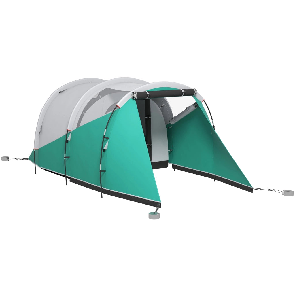 Tenda da Campeggio 3 Posti Impermeabile a Tunnel ¨C zephmum ¨C Verde 460x260x190 cm