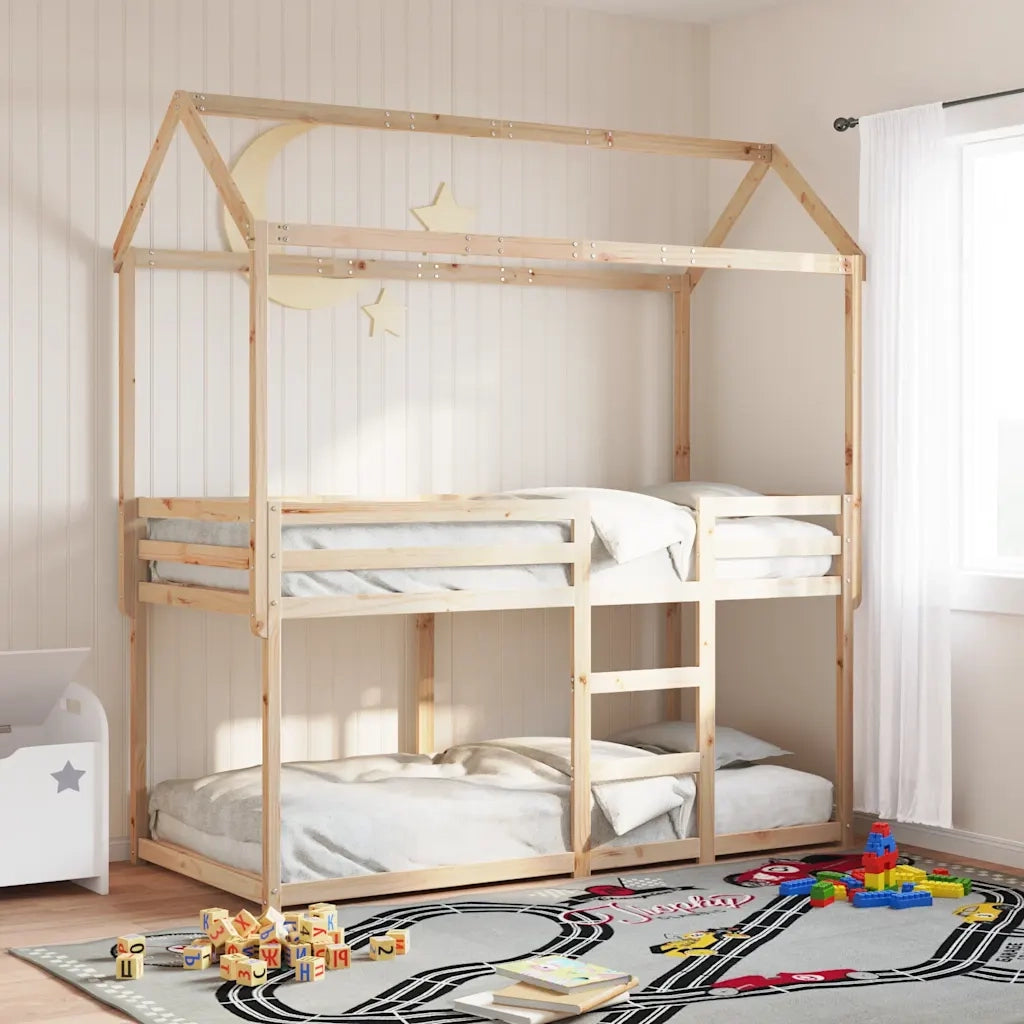 Letto a Castello senza Materasso 90x190 cm Legno di Pino 3282124