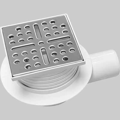 POZZETTO SIFONATO A PAVIMENTO CONDOR 100x100 USC.DM.50 - 1 pezzi - Idroweb
