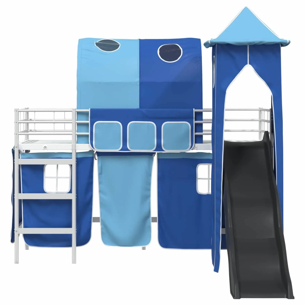Struttura del letto loft per bambini Bianco e Blu 75 x 190 cm 42020899