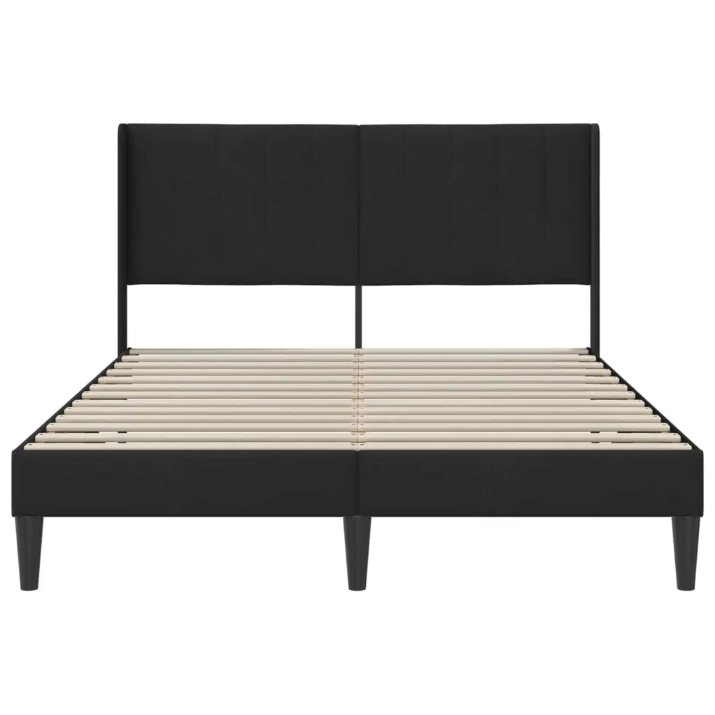 Struttura del letto con testiera-Giroletto Nero 160 x 200 cm Velluto 638313