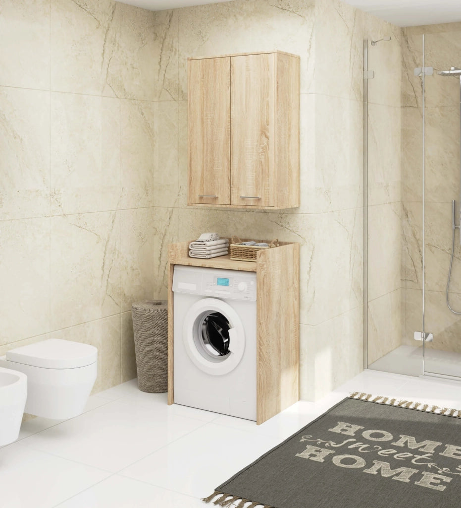 Mobile bagno sospeso AKORD FIN W64 H934 Quercia Sonoma 2 ante 64x94x30 cm