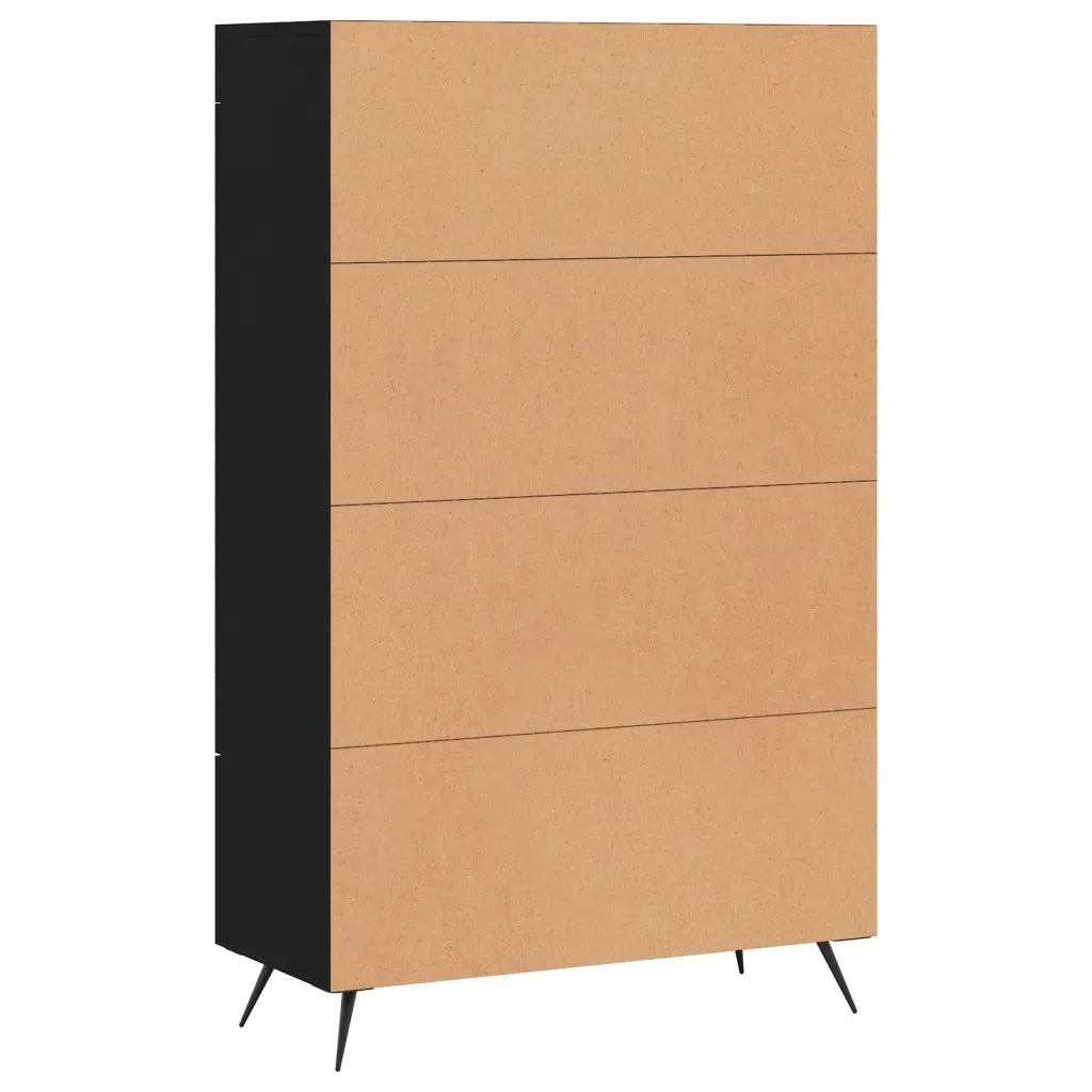 Credenza Nera 69,5x31x115 cm in Legno Multistrato 828269