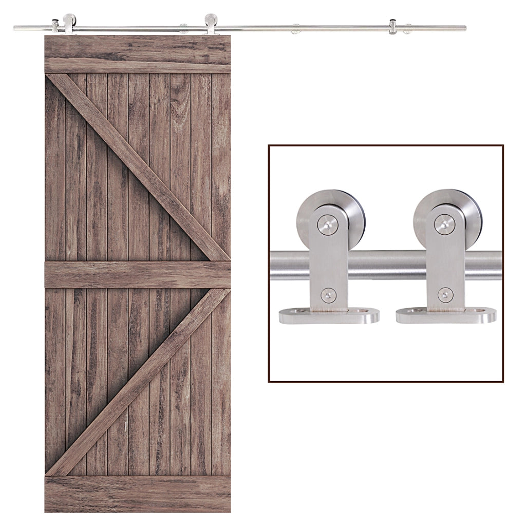 Kit Fissaggi per Porte Scorrevoli ¨C Zephmum ¨C Acciaio Inox 2,5x200 cm Argento