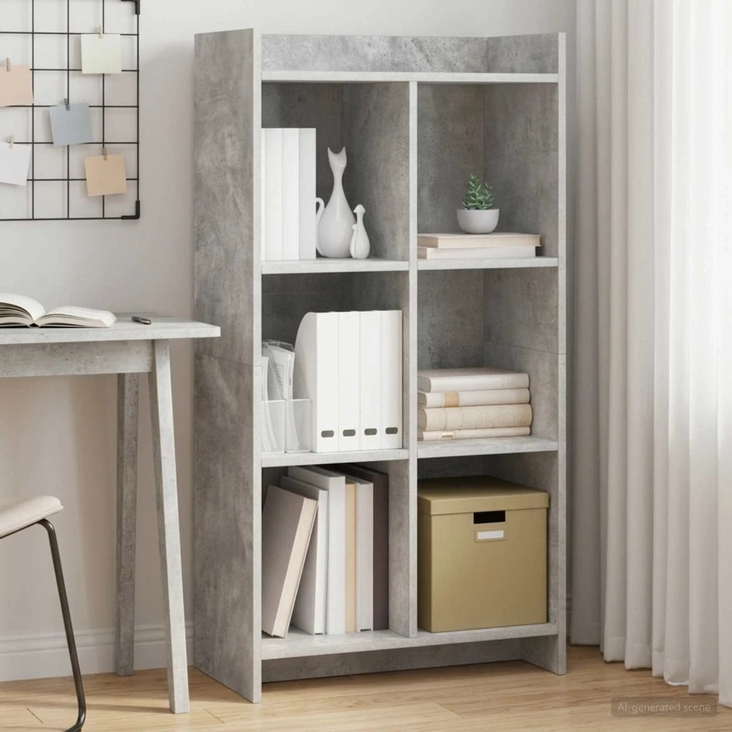 Libreria Grigio Concretè 59 x 30 x 111 cm Legno ingegnerizzato 8011286