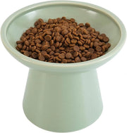 Piatti per Gatti in Ceramica di Grande Dimensione - 15.7cm Alimentatore per Gatti - Piatto Sottile per Prevenire la Fatica delle Vibrisse - Senza Piombo e Cadmio - Piatti da 13cm
