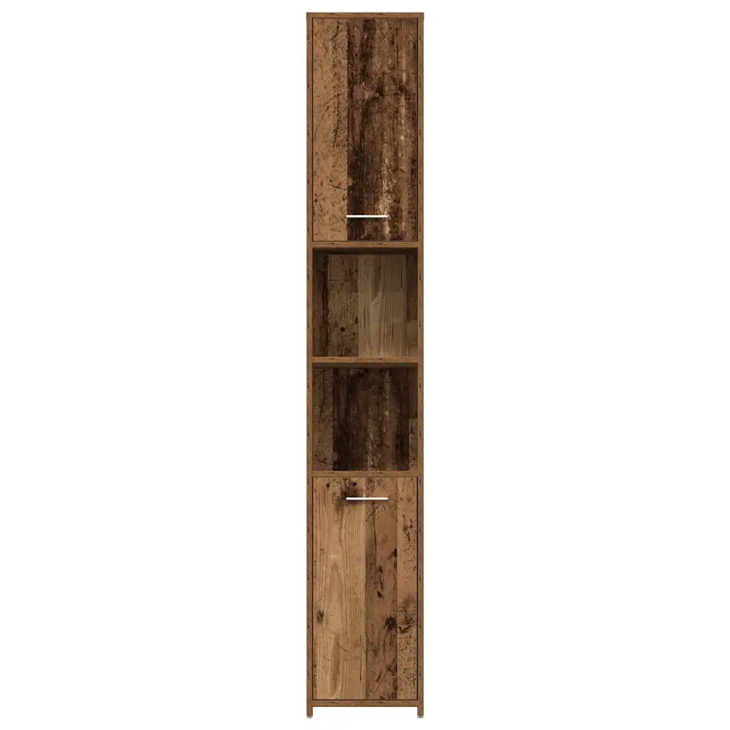 Set Mobili da Bagno | Armadio da bagno 4 pz Legno Antico in Legno Multistrato