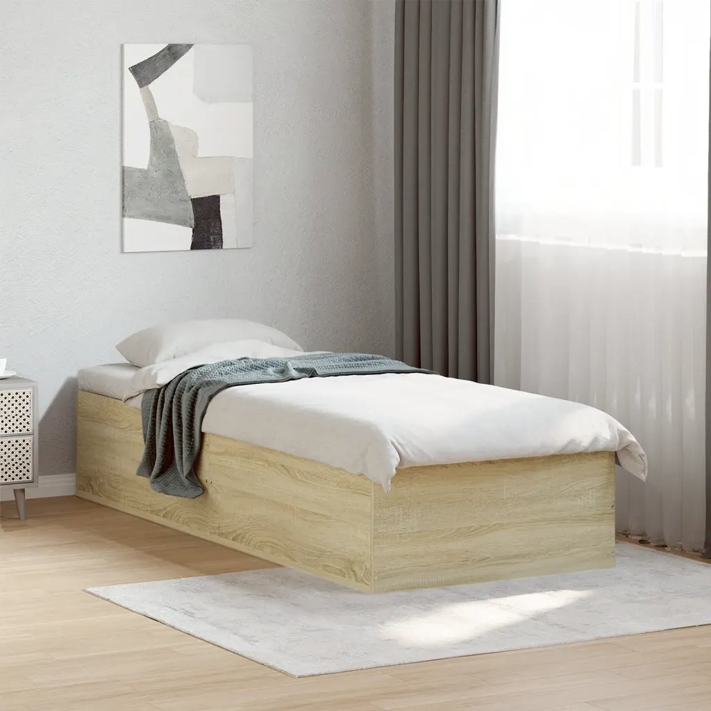 Giroletto-Struttura Letto Rovere Sonoma 100x200 cm in Legno Multistrato 493908