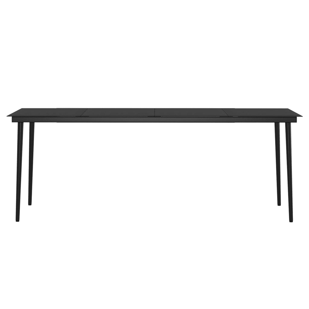 Set da Pranzo da Giardino 7 pz con Cuscini Grigio e Nero 3099315