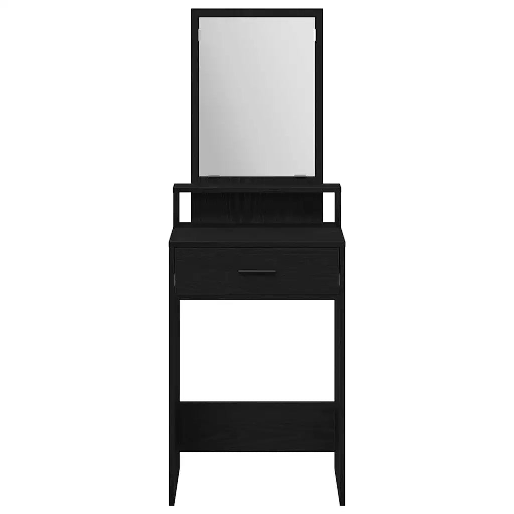 Toeletta | Tavolo da Trucco Rovere Nero 50 x 41 x 140 cm Legno multistrato