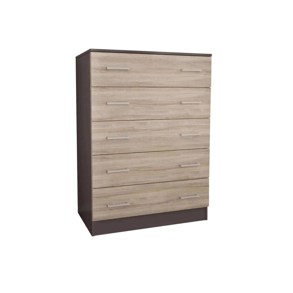 Cassettiera con 5 cassetti in Legno Composito cm 80x45x111 - VANCE