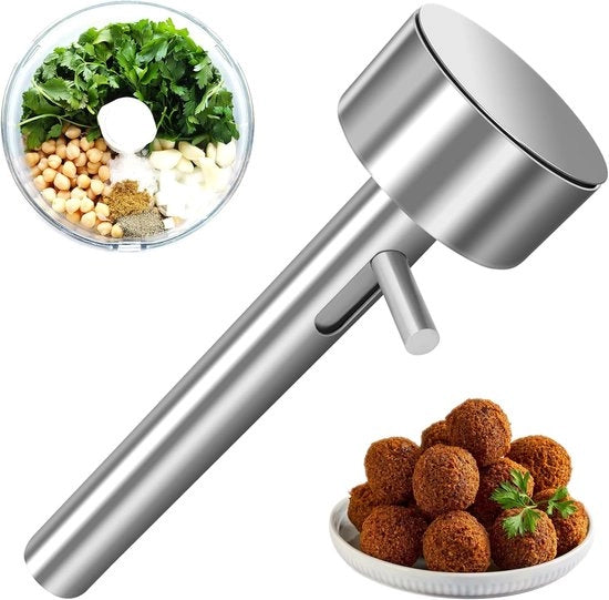 Falafel Maker in Acciaio Inossidabile - Utensile di Cottura Antiaderente e Sicuro per la Preparazione di Falafel