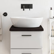 Piano Bagno Marrone Scuro 40x60x(2-4)cm Legno Massello Trattato 3156195