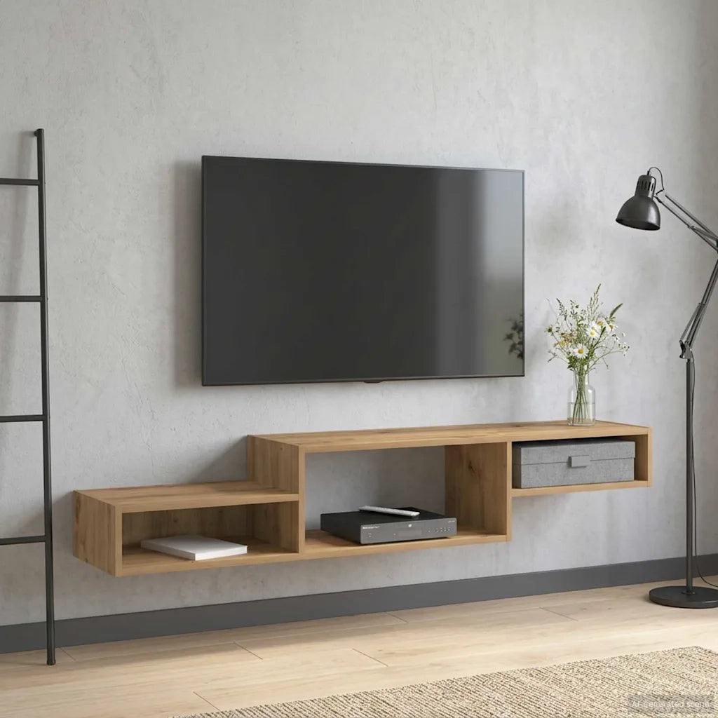 Mobile TV da Parete A parete-Credenza per TV sospesa Rovere Artigianale 451060