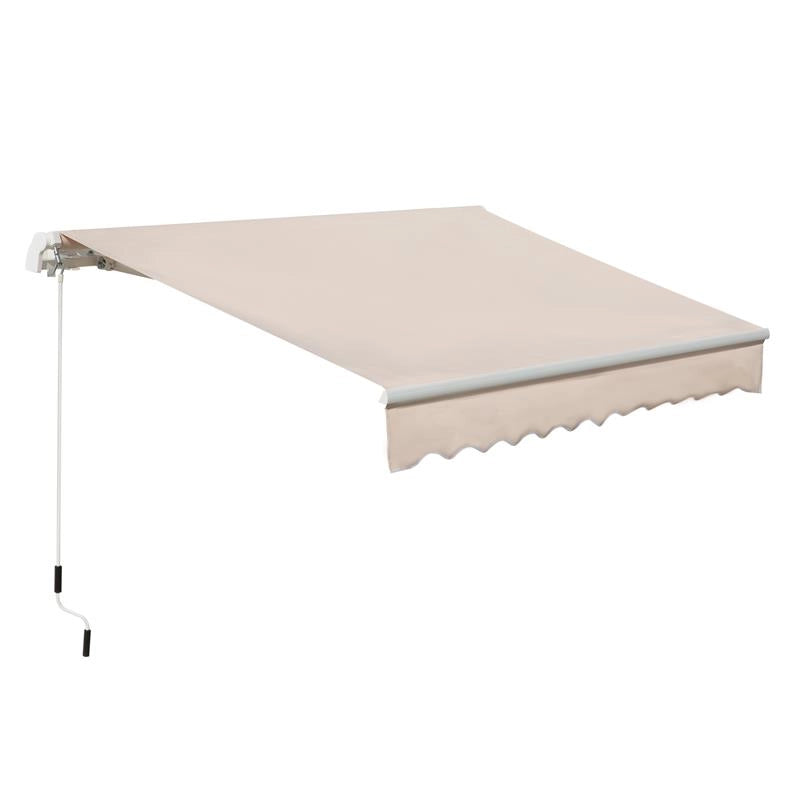 TENDA DA SOLE A MANOVELLA CON COPERTURA IMPERMEABILE 300 X 250 CM COLORE BEIGE
