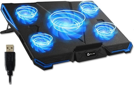 Raffreddatore per laptop con 5 ventilatori - Prevenire sovraccaloramento & migliorare la ventilazione