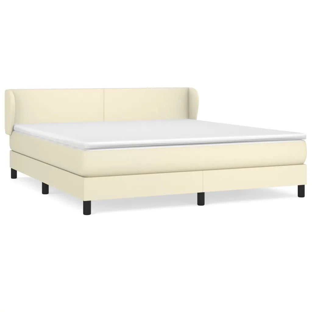 Giroletto a Molle con Materasso Crema 180x200 cm in Similpelle 3127207