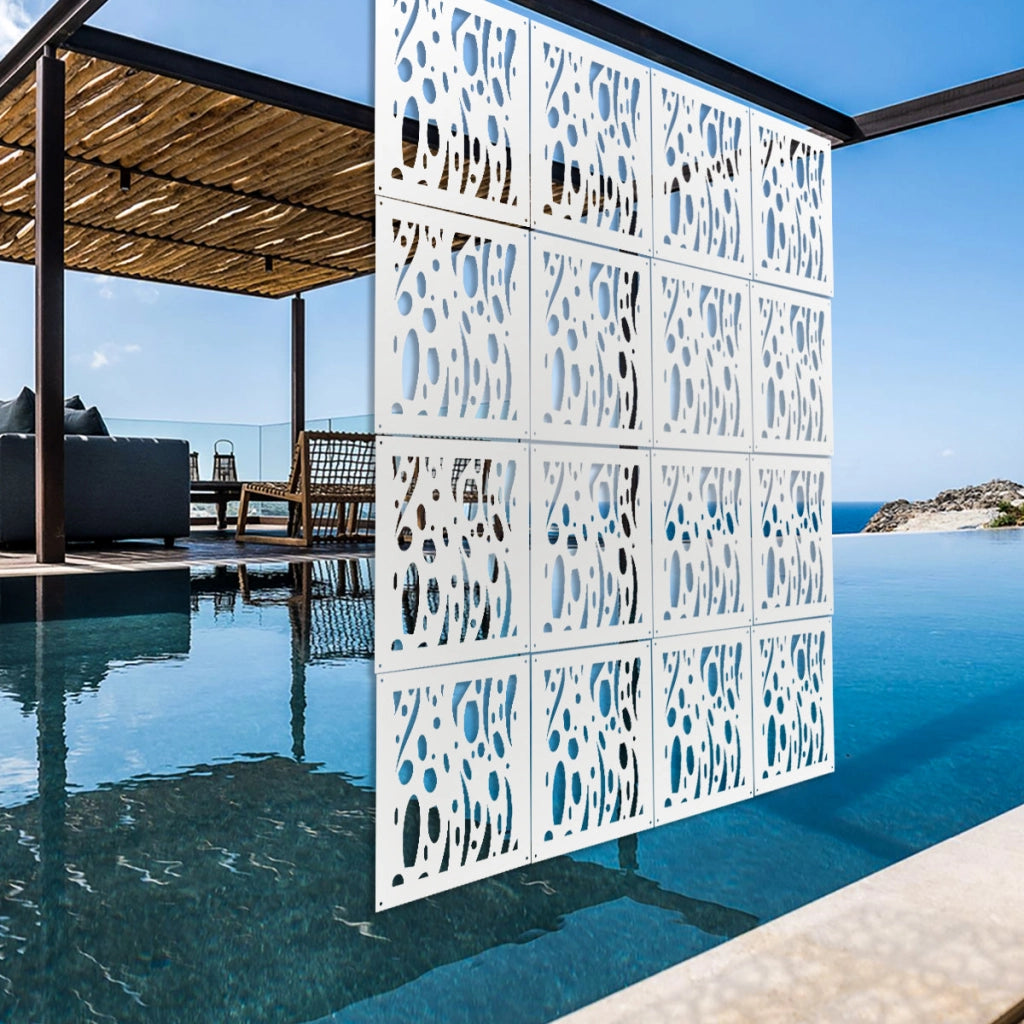 MISTRAL - Pannello in PVC traforato - Parasole Misura: 98x98 cm, Colore: bianco