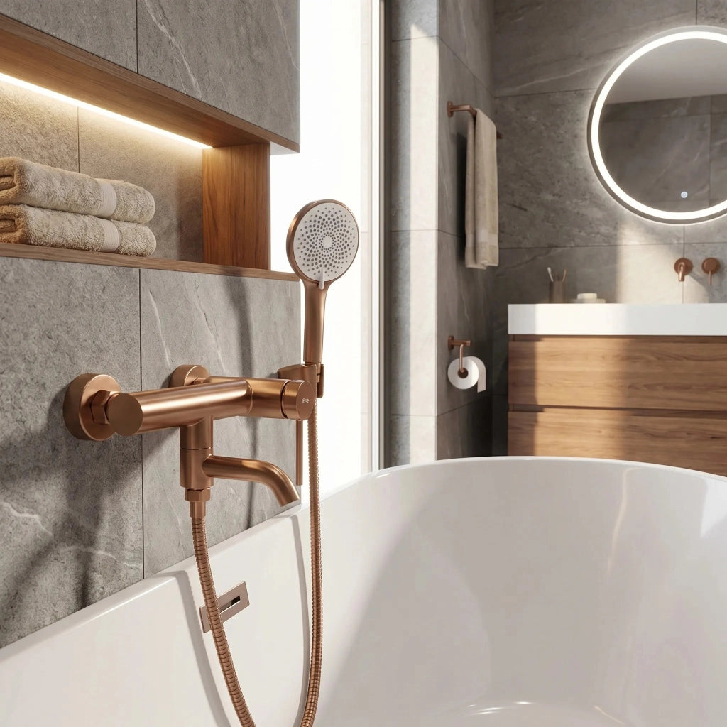 Miscelatore Per Vasca Rea Clif Brushed Copper
