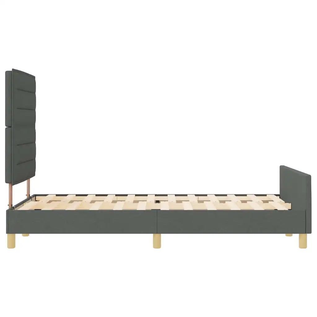 Struttura del letto Grigio scuro 140 x 200 cm Tessuto 3344656