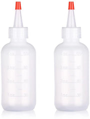 Applicatore per flaconi da 120ml in PE bioplastico - 2 pezzi - Flaconi graduati per massaggi - Per la cura della capigliatura
