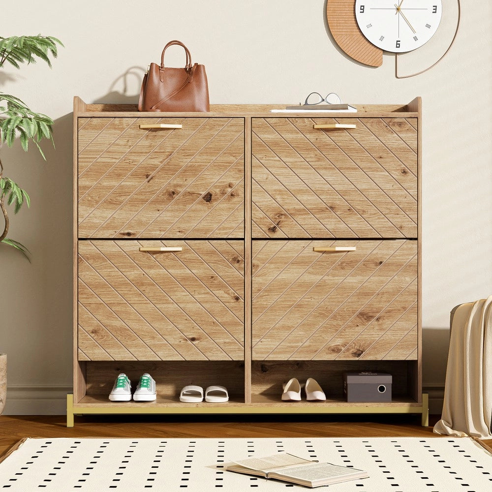 Scarpiera con Ante in Legno ¨C MINIMAL ¨C Portascarpe Salvaspazio per Ingresso e Corridoio