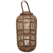 Lanterna portacandele in bambù marrone d32,5x64h