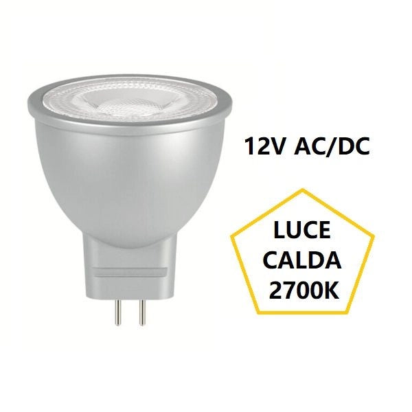 GU4 MR11 LAMPADINA FARETTO A LED 12V AC/DC 2,3W LUCE CALDA 2700K BOT LIGHTING