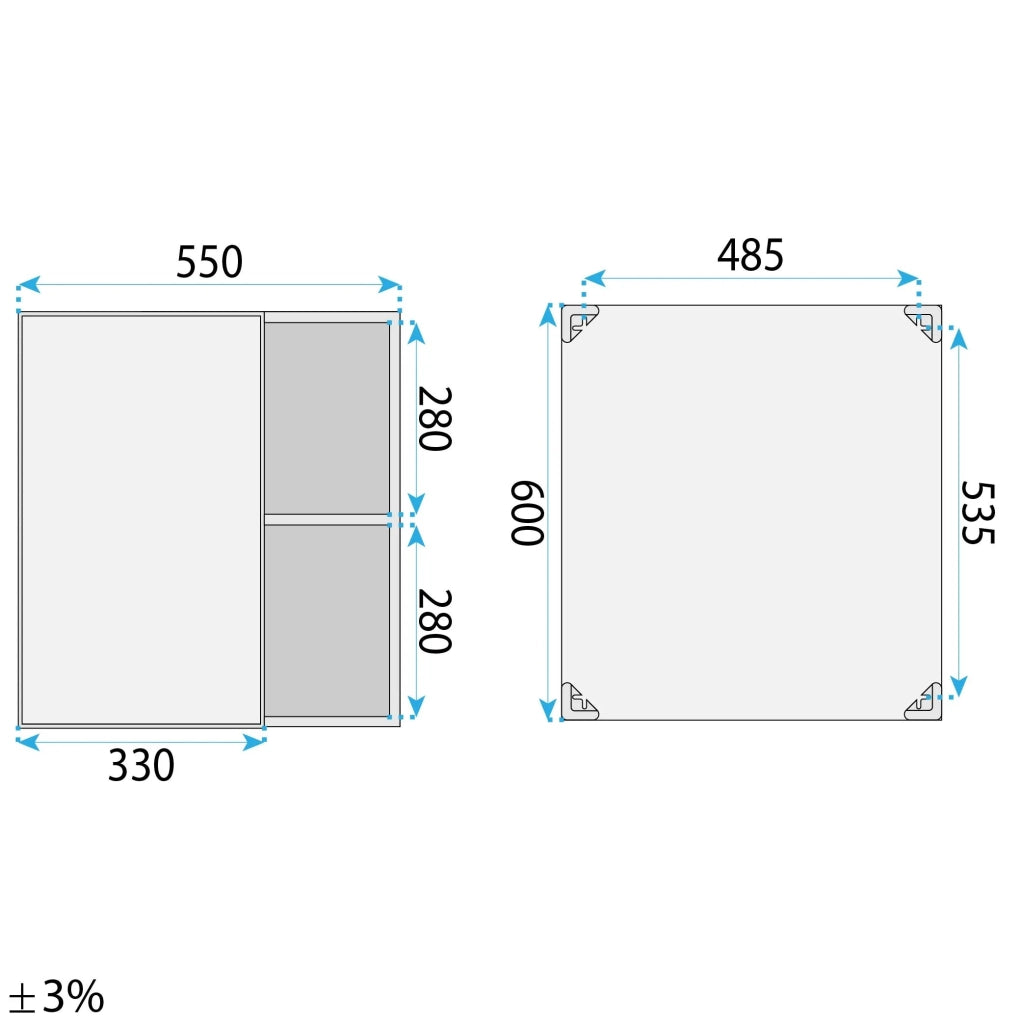 Set Di Mobili Da Bagno Con Top Marti 60cm Grey