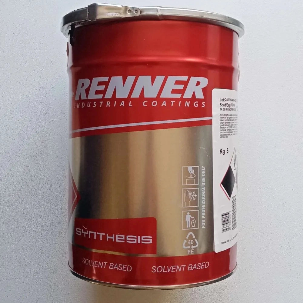 Renner monoren 5kg smalto opaco - tutti i ral 3000 - base nitro a rapida essiccazione, colore  ral 3002 - rosso carminio