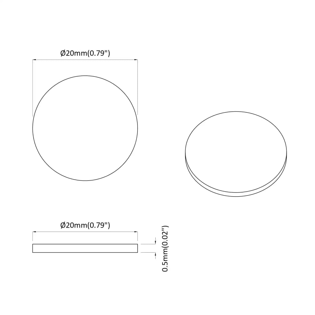 Adesivo 2 pz Bianco ? 20 x 0,5 mm Carta CFW9031280