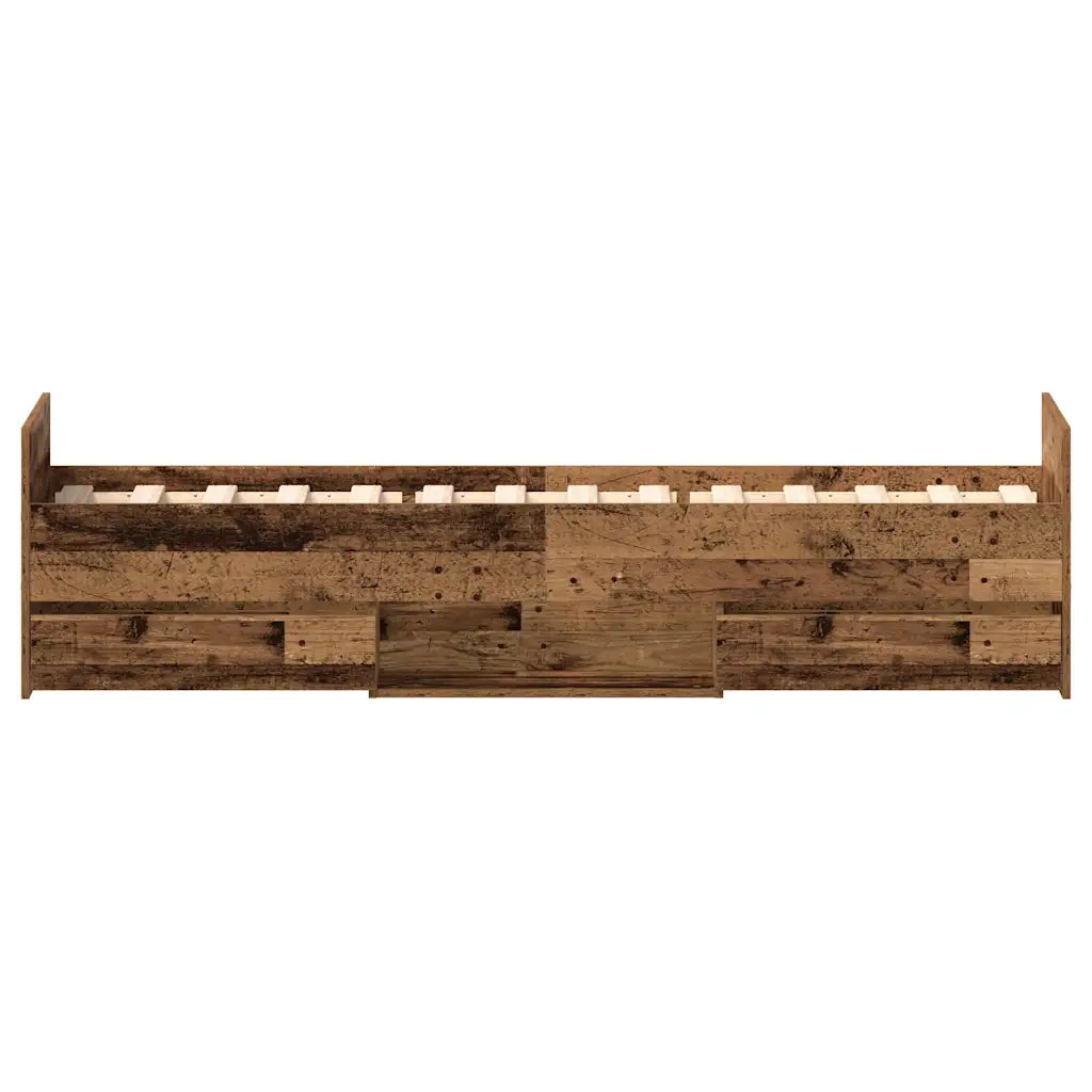 Giroletto senza Materasso-Struttura Letto Legno Antico 100x200cm in Truciolato 280331