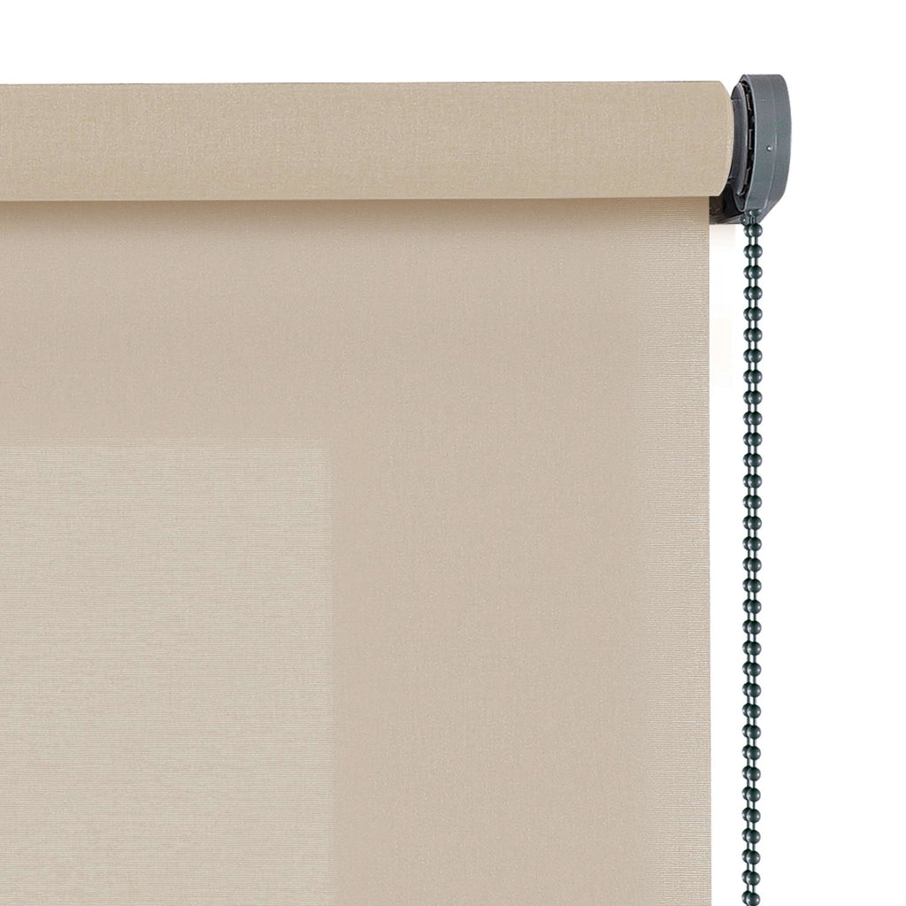 Tenda a Rullo Filtrante, Tenda Avvolgibile Traslucida Liscia Per Finestre e Porte Beige 100x250 cm